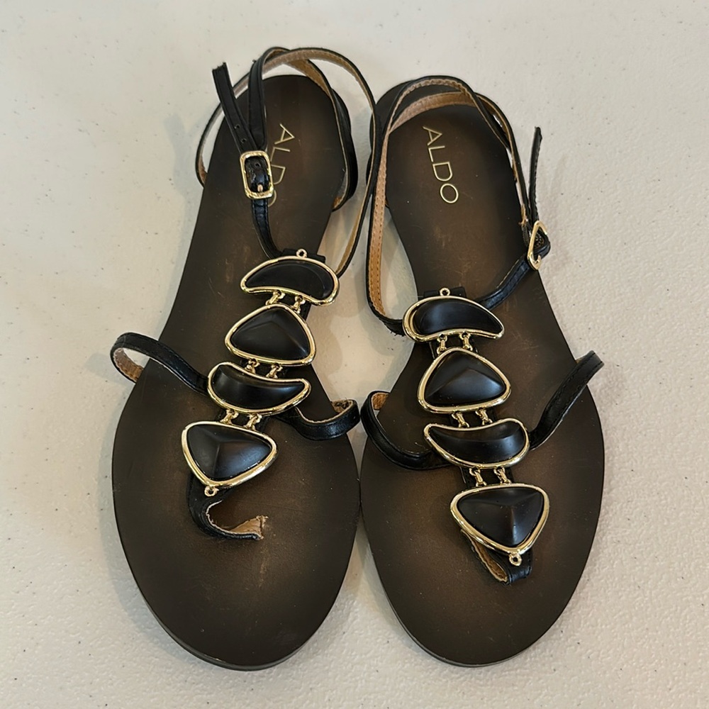 ALDO Black Stone Sandals